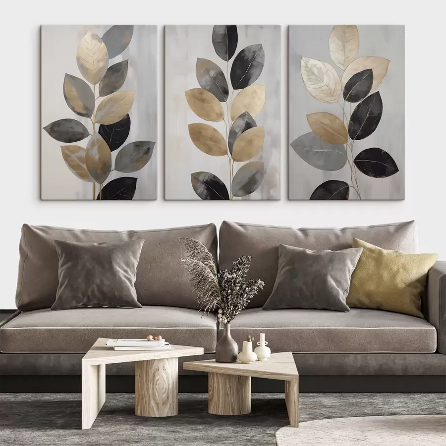 fototapet Ramură decorativă cu frunze, pictură imitație m31010