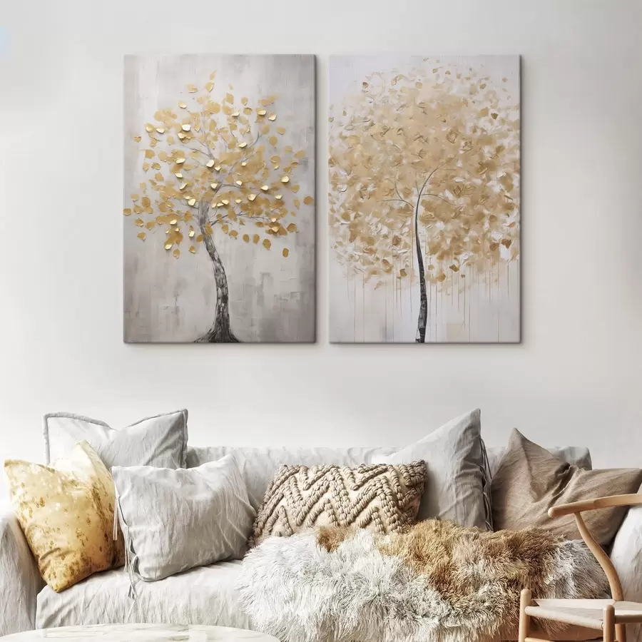 fototapet Arbore abstract, pictură în stil imitație m31013