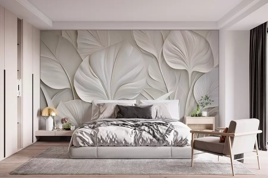 fototapet Frunze mari, realizate în stil basorelief w10074