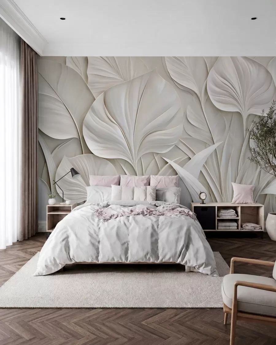fototapet Frunze mari, realizate în stil basorelief w10074