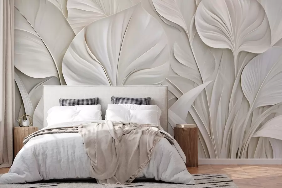 fototapet Frunze mari, realizate în stil basorelief w10074