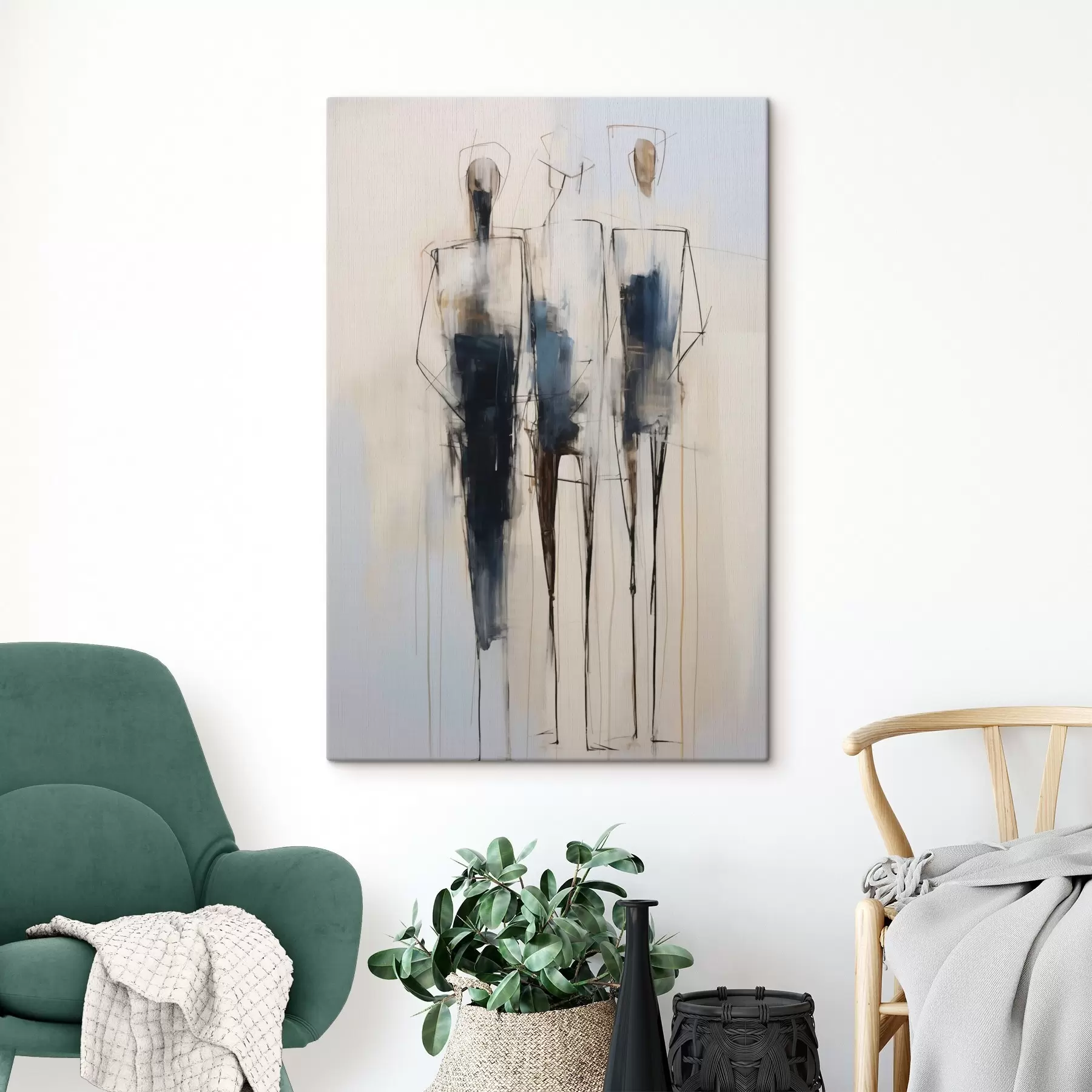 Tablouri Siluete abstracte, imitație de pictură s50850