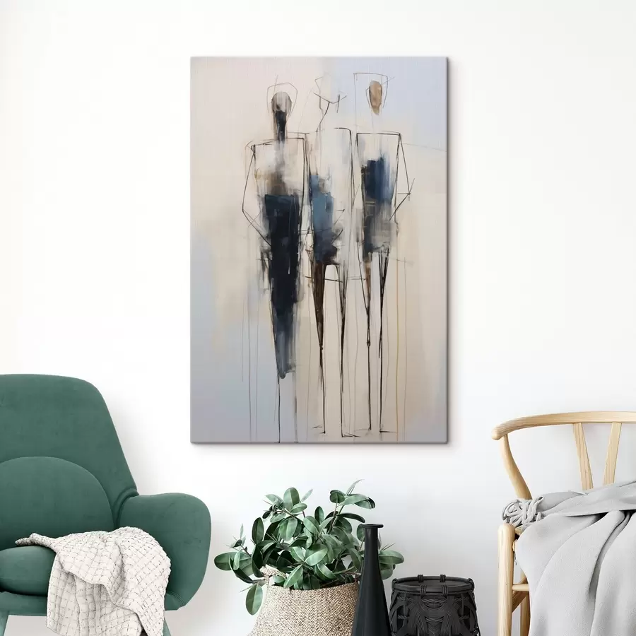 Tablouri Siluete abstracte, imitație de pictură s50850