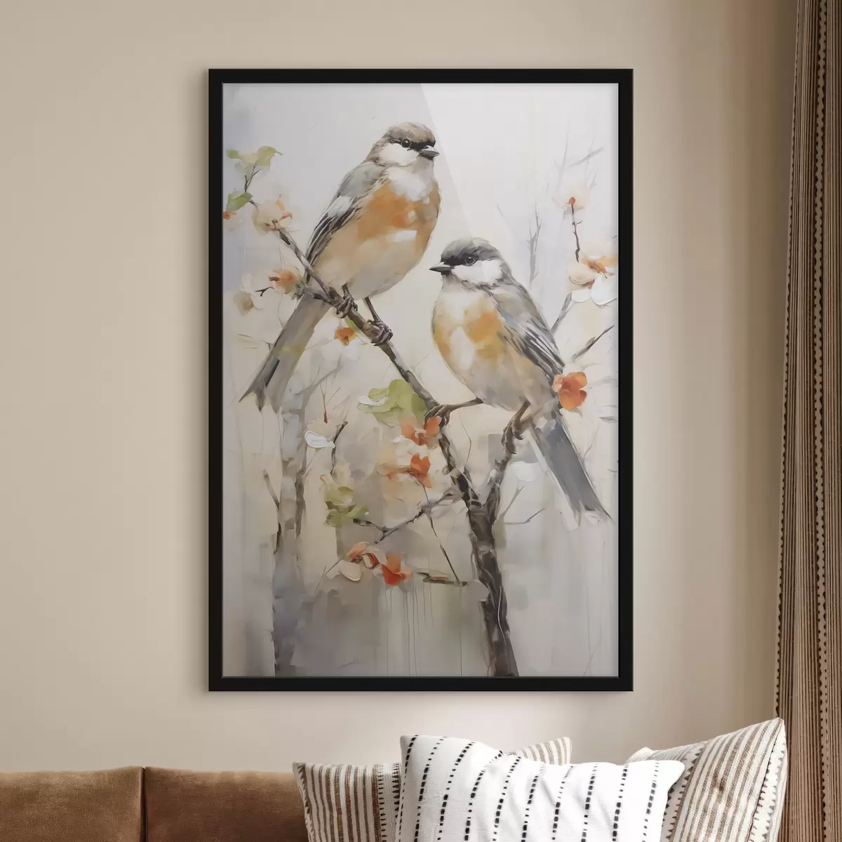 Poster Păsări abstracte, imitație după un tablou f50840
