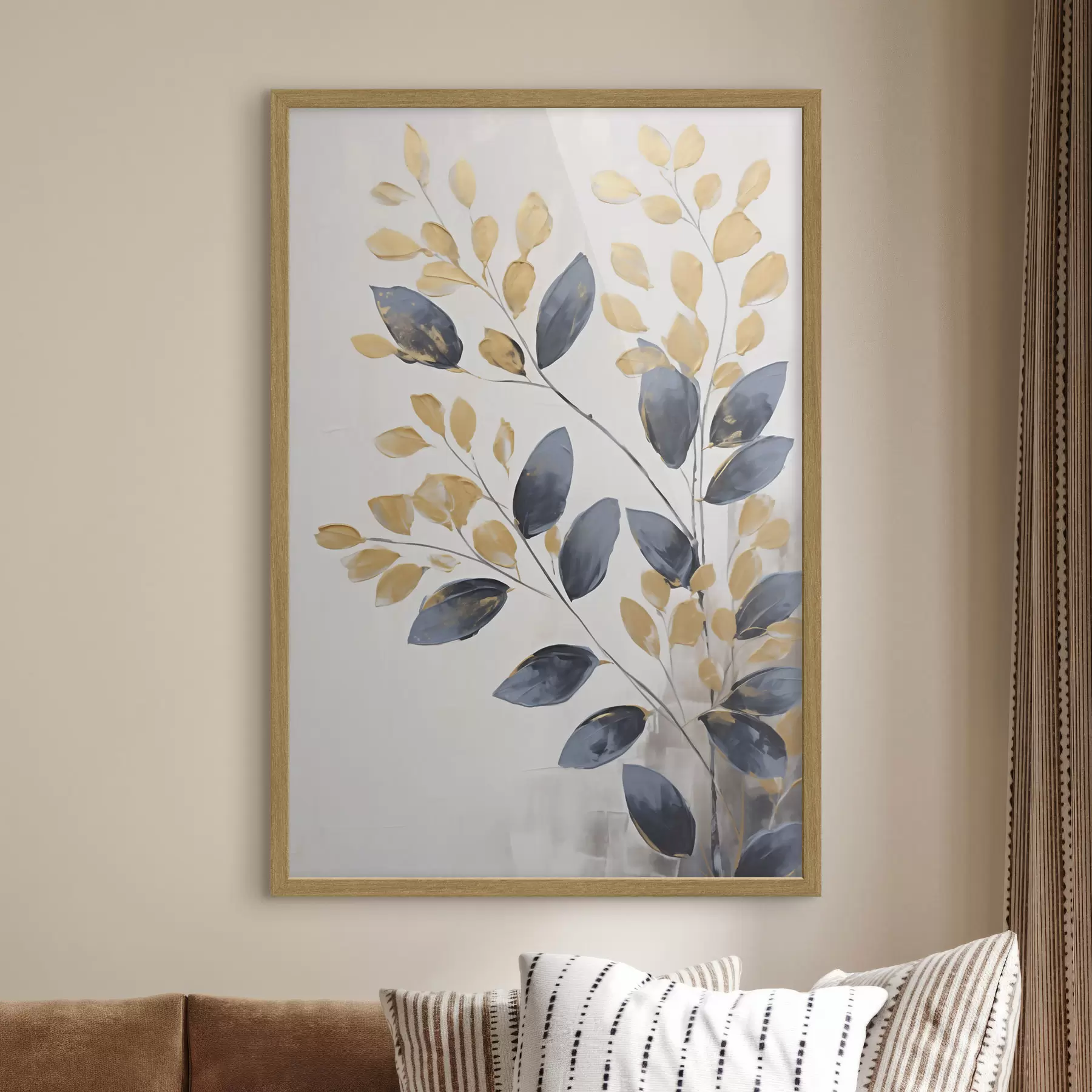 fototapet Ramuri decorative, pictură în stil imitație f50841