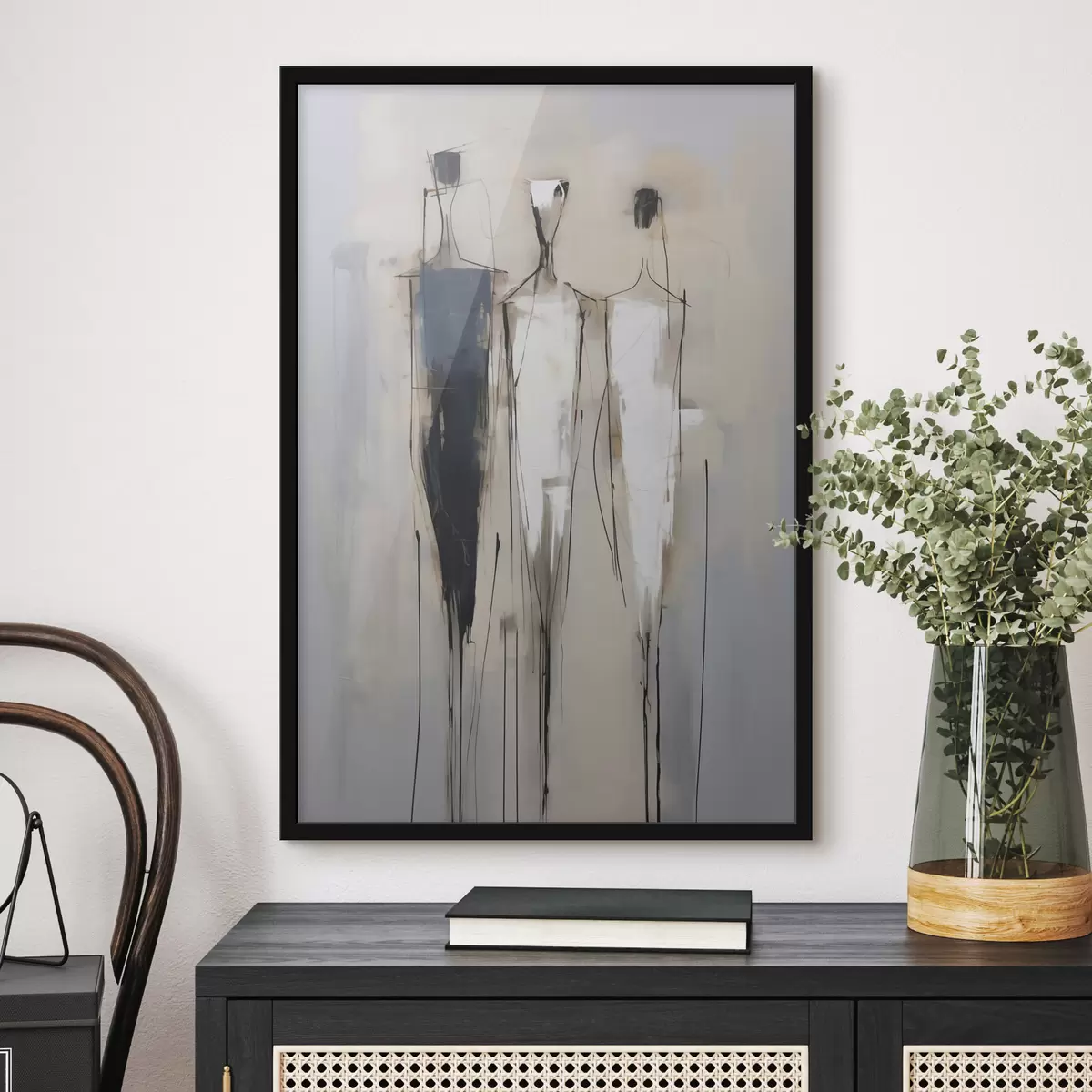 Poster Siluete abstracte, imitație de pictură f50849
