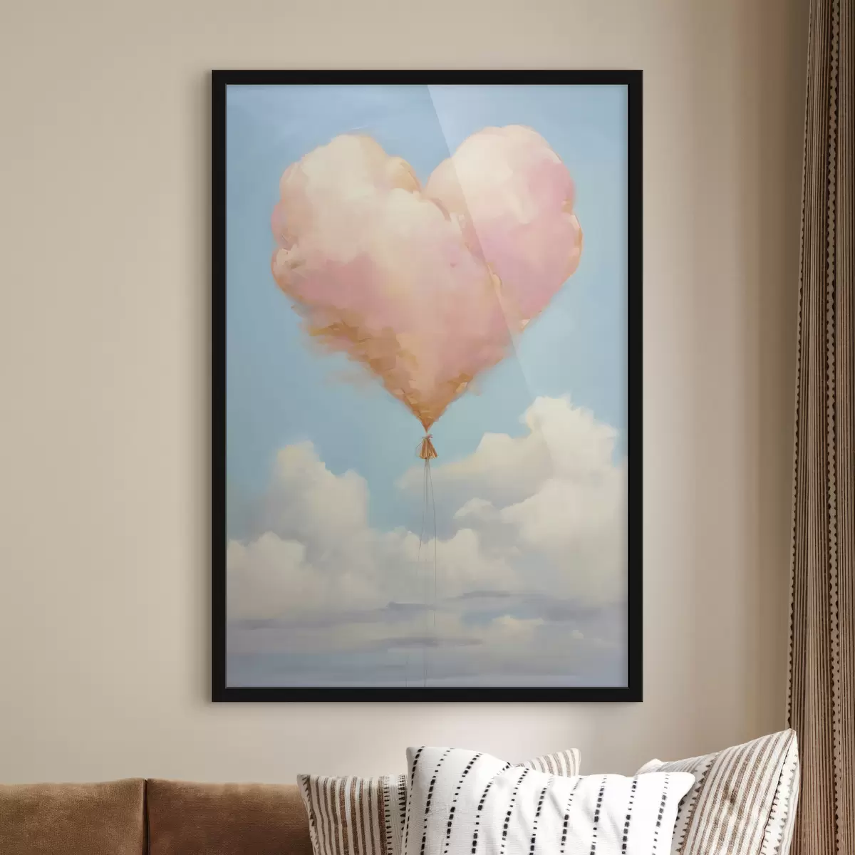 Poster Nor în formă de inimă, stil pictural imitat f50853