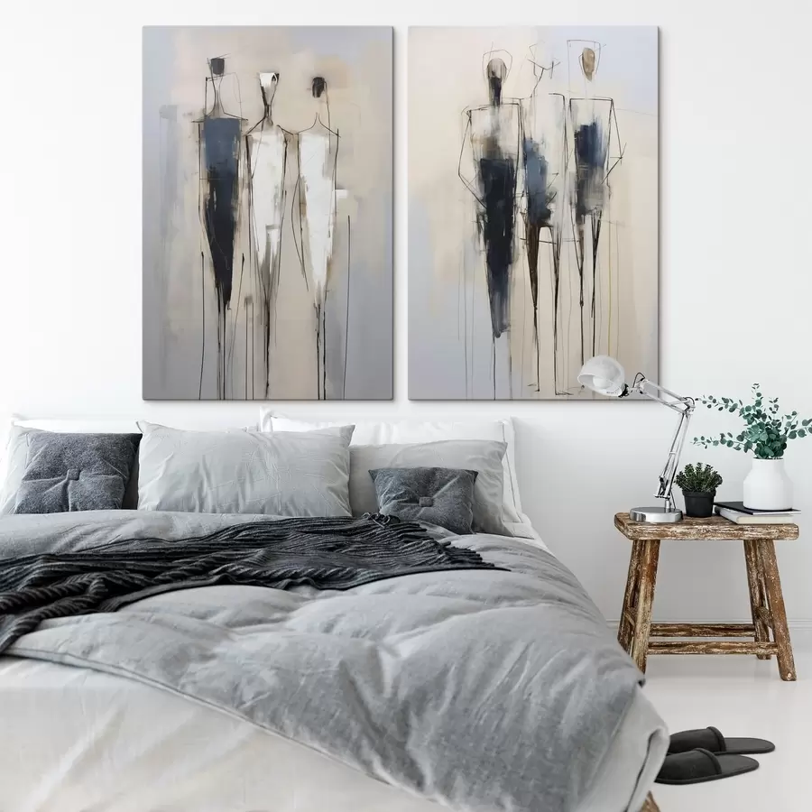 Tablouri Siluete abstracte, imitație de pictură m31028