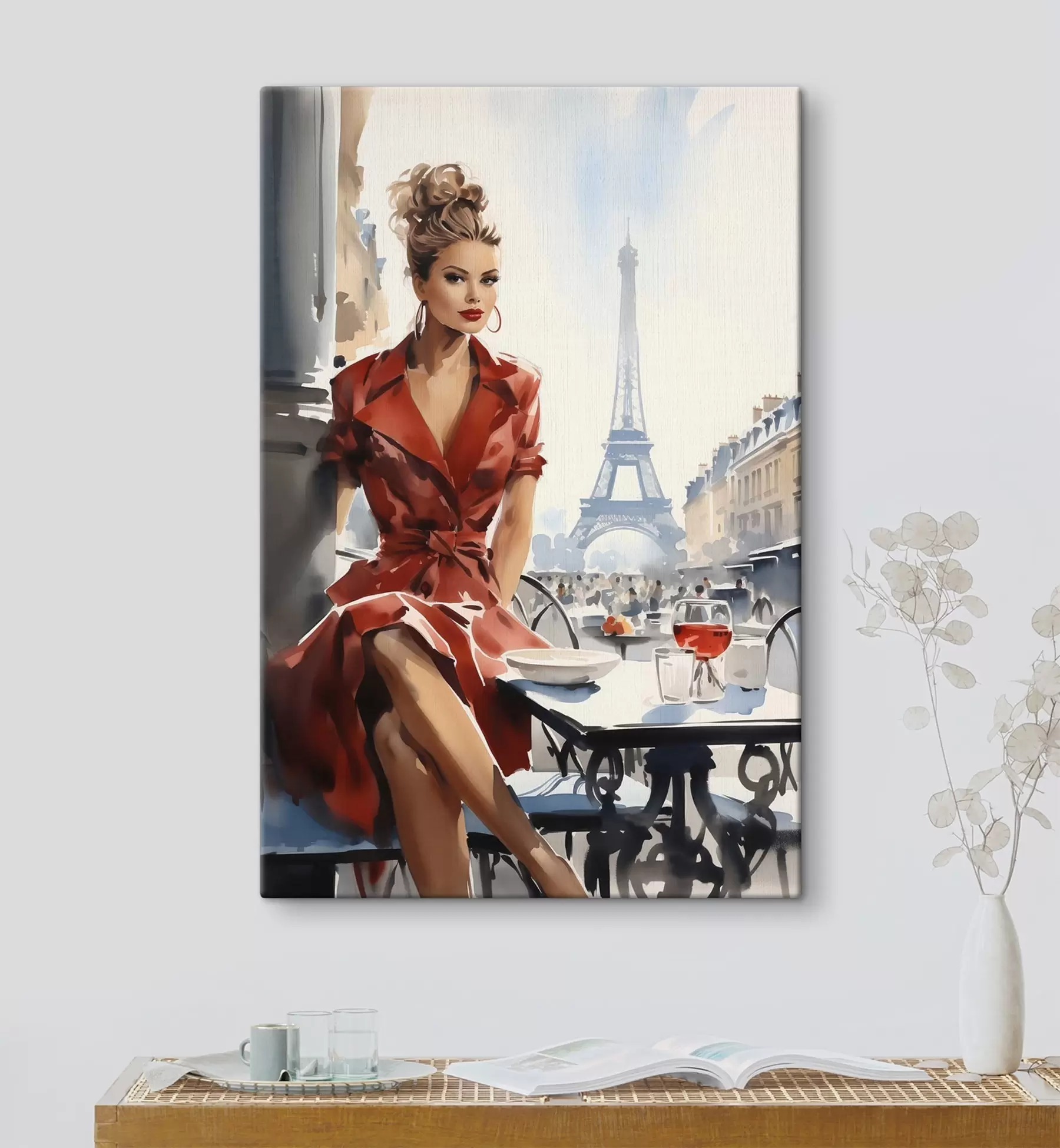 Tablouri Siluetă pariziană la Turnul Eiffel s50746