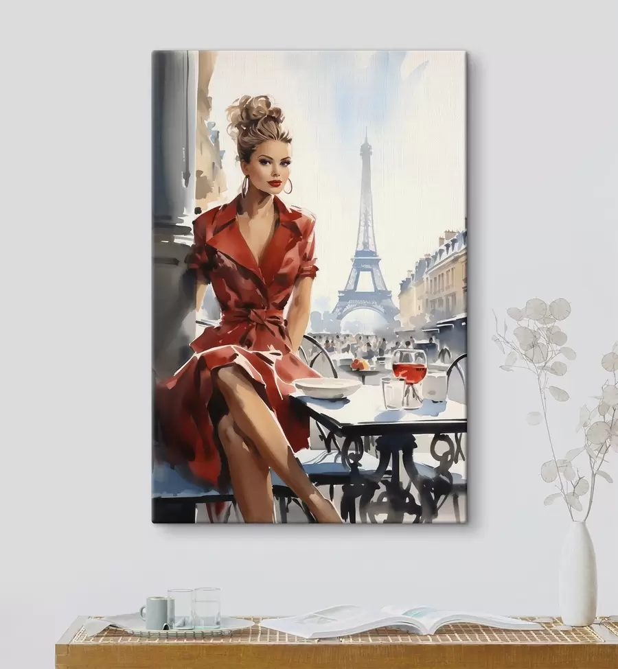 Tablouri Siluetă pariziană la Turnul Eiffel s50746