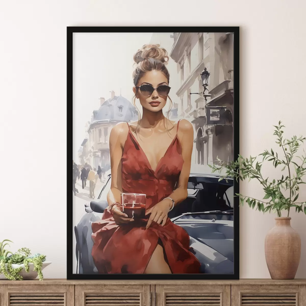 Poster „Femeia în roșu” de Convertible f50745