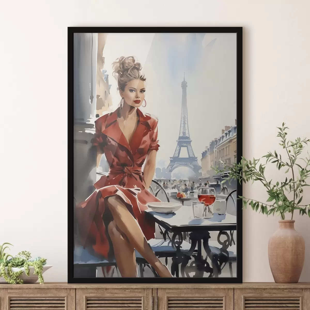 Poster Siluetă pariziană la Turnul Eiffel f50746