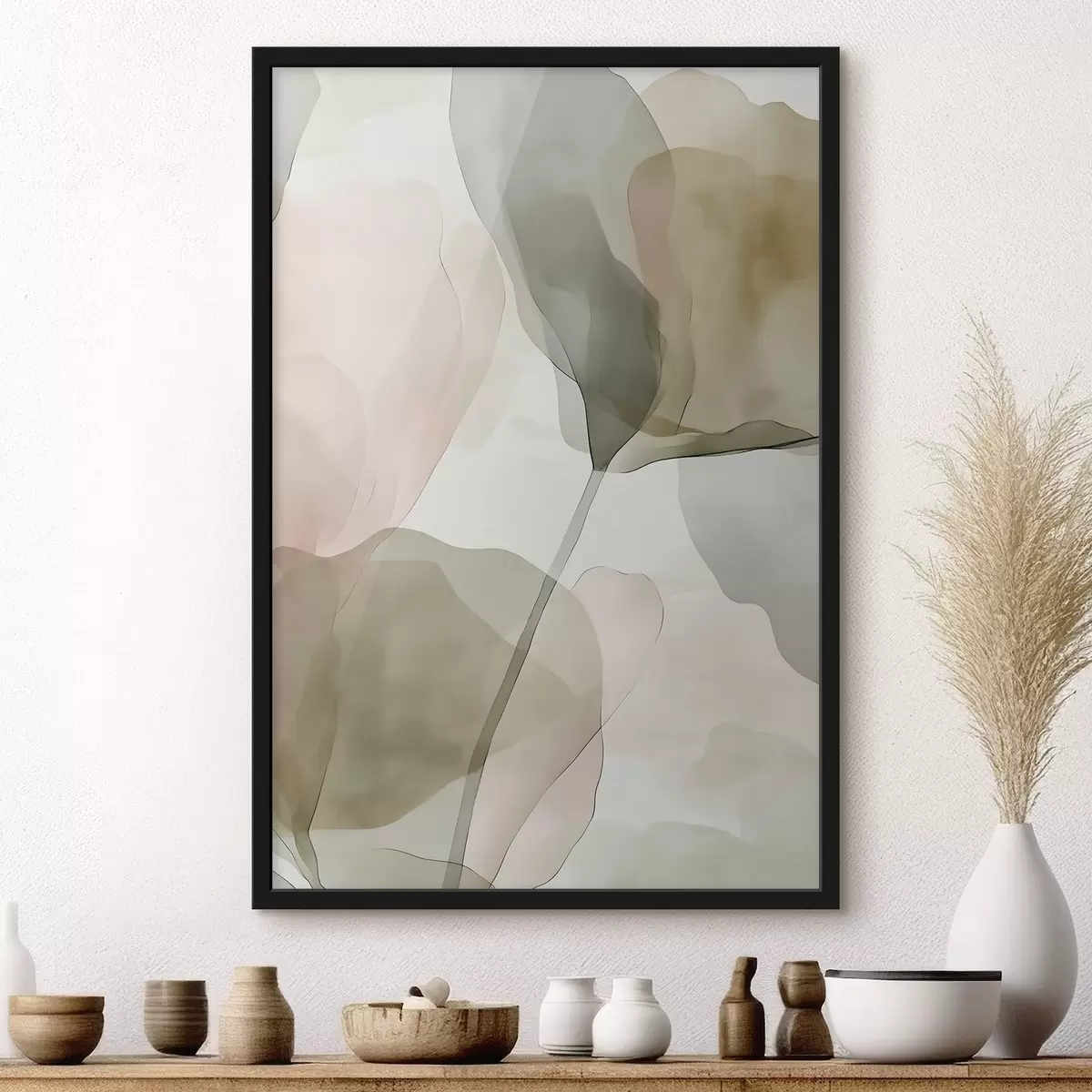 Poster Artă botanică delicată în nuanțe pastelate f50751