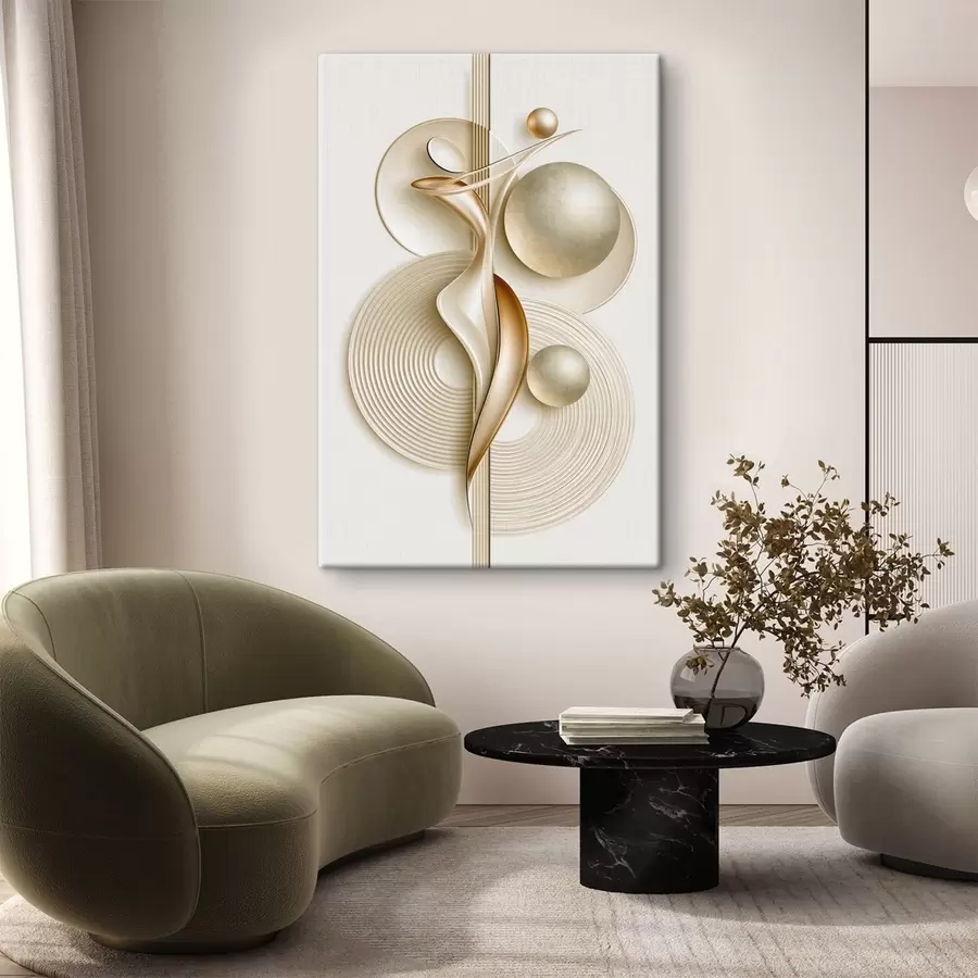 fototapet Figură abstractă elegantă cu bile s50859