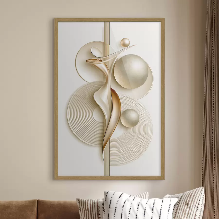 fototapet Figură abstractă elegantă cu bile f50859