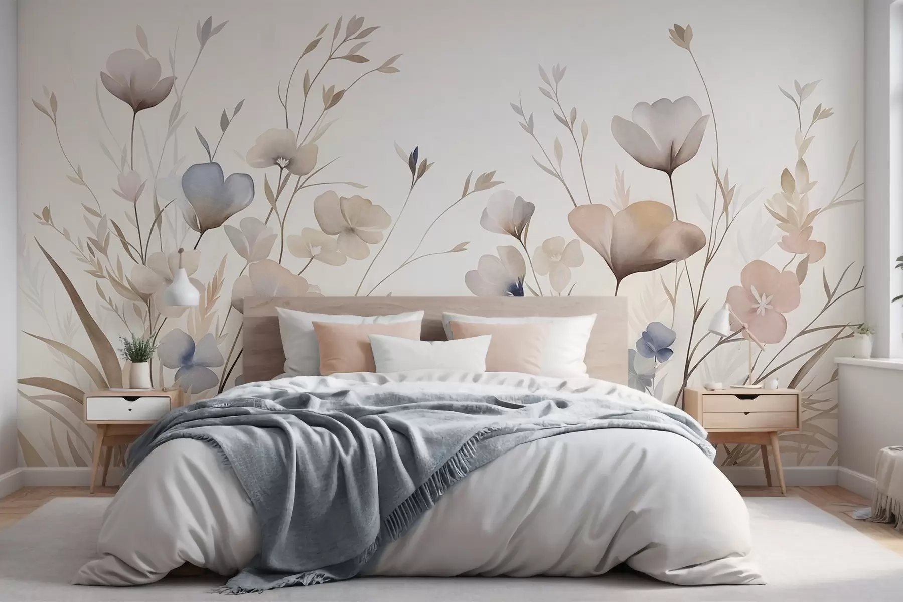 fototapet Flori de câmp în pastel w10065