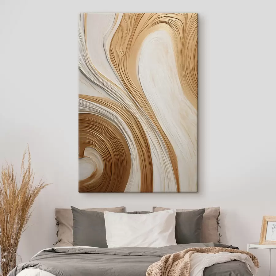 Tablouri Linii abstracte în formă de vârtej care creează o artă minimalistă modernă, cu textură s50961