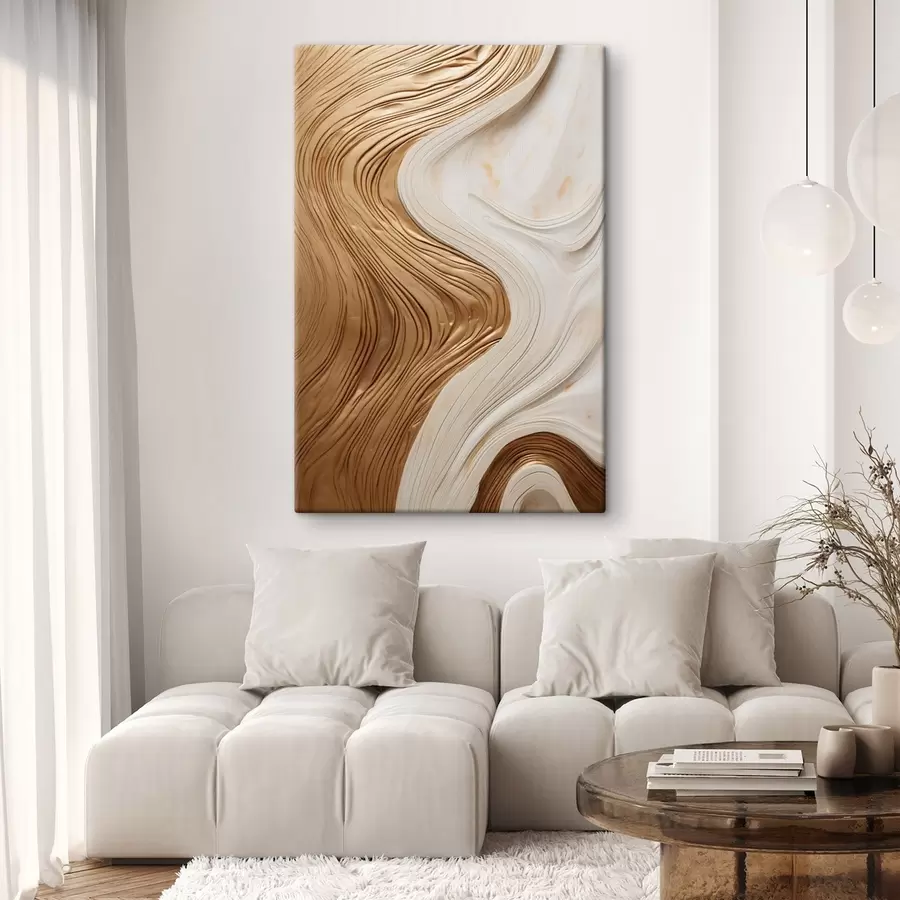 Tablouri Linii abstracte în formă de vârtej care creează o artă minimalistă modernă, cu textură s50962
