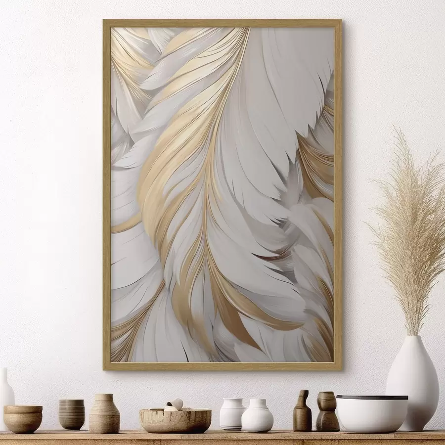 fototapet Pene mari, decorative, detalii complexe și o textură delicată f50970