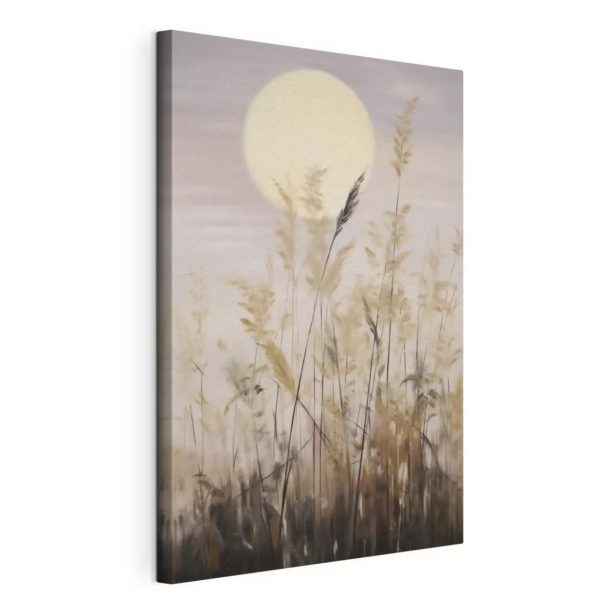 Tablouri Ierburi abstracte pe fundalul lunii, imitație de tablou s50985