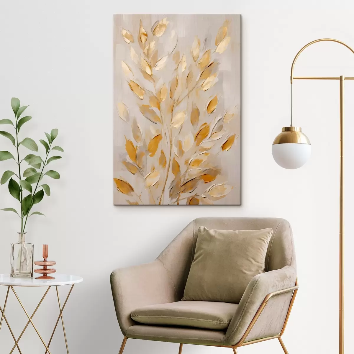 Tablouri Frunziș abstract, pictură în stil imitație s50994