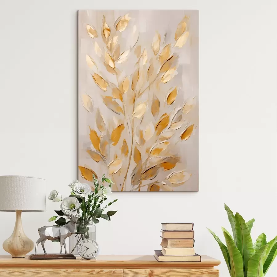Tablouri Frunziș abstract, pictură în stil imitație s50994