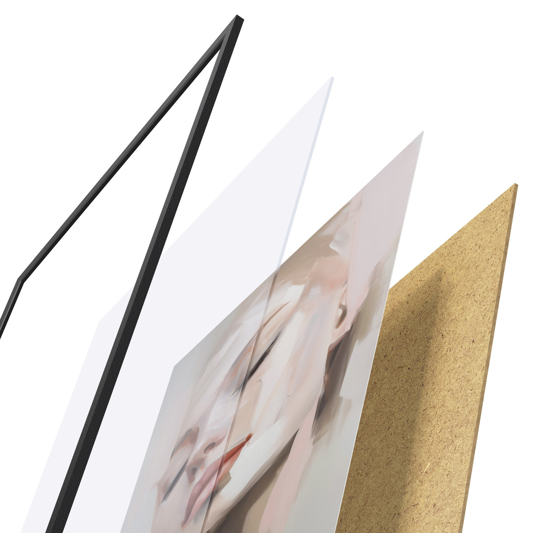 Poster Portret abstract al unei tinere f50977