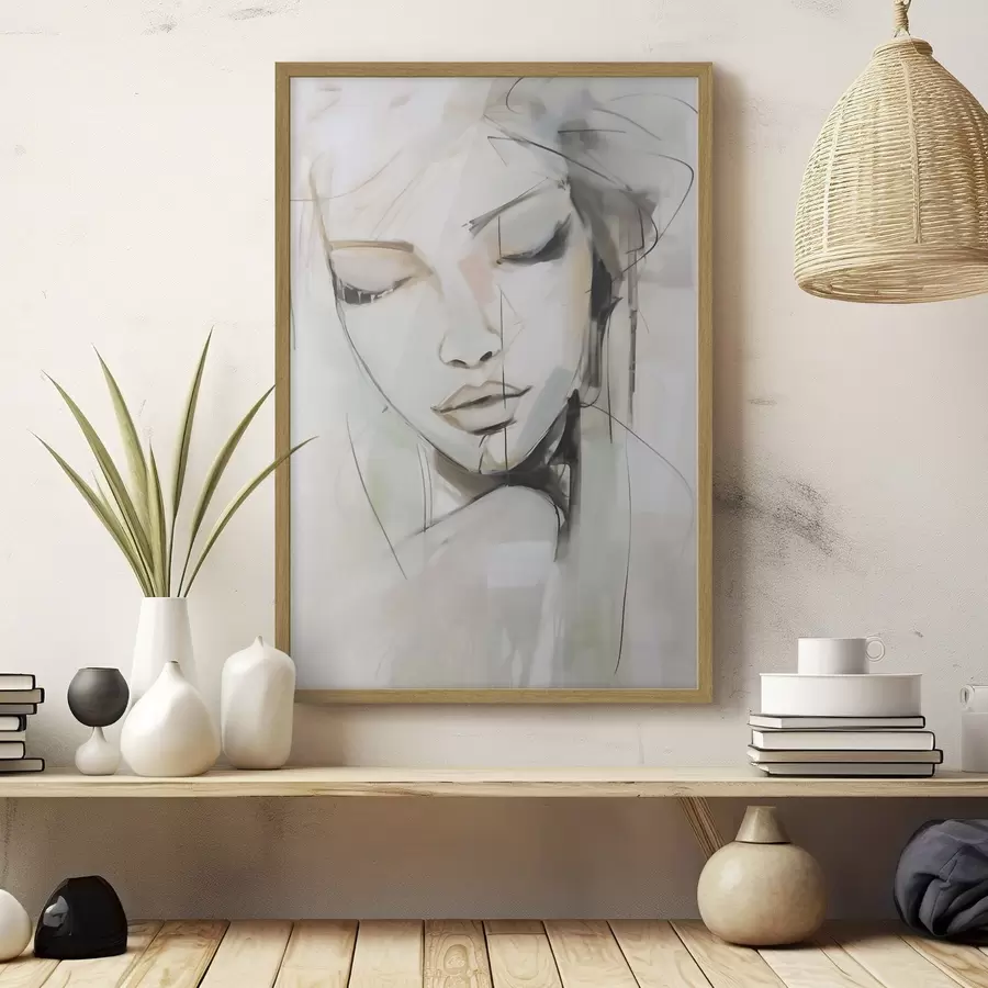 fototapet Portret, imitație după un tablou f50979