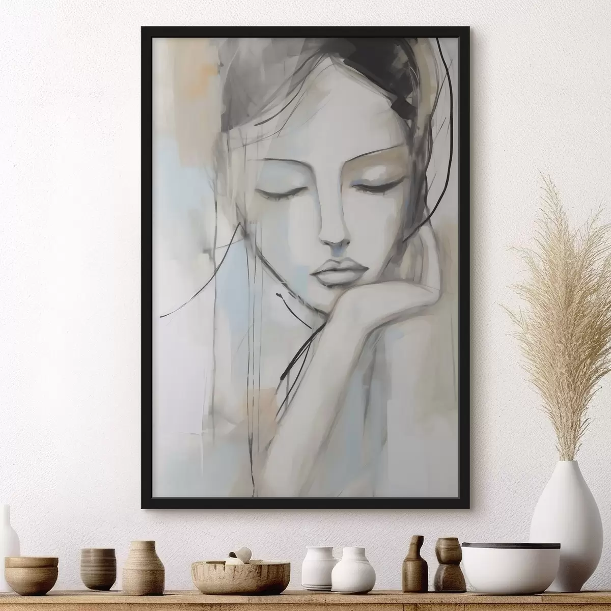 Poster Portret abstract, imitație a unui tablou f50980