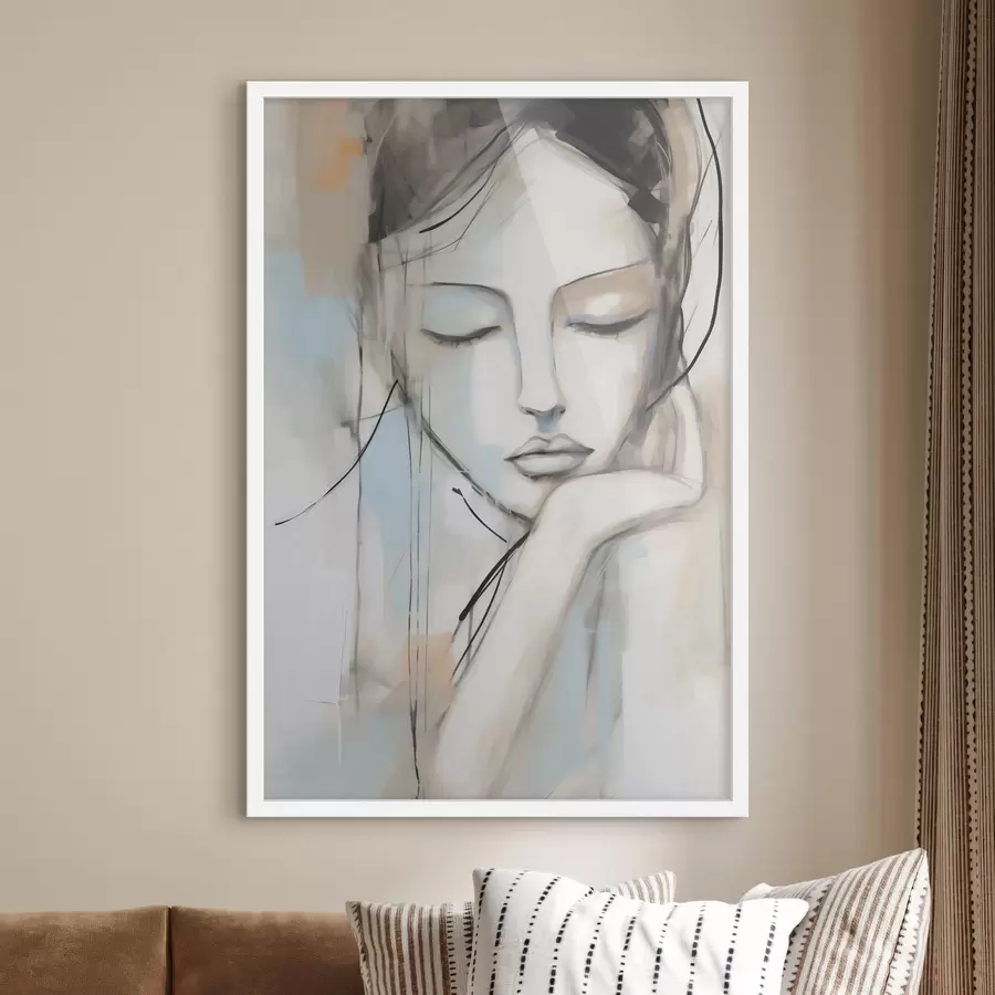 fototapet Portret abstract, imitație a unui tablou f50980