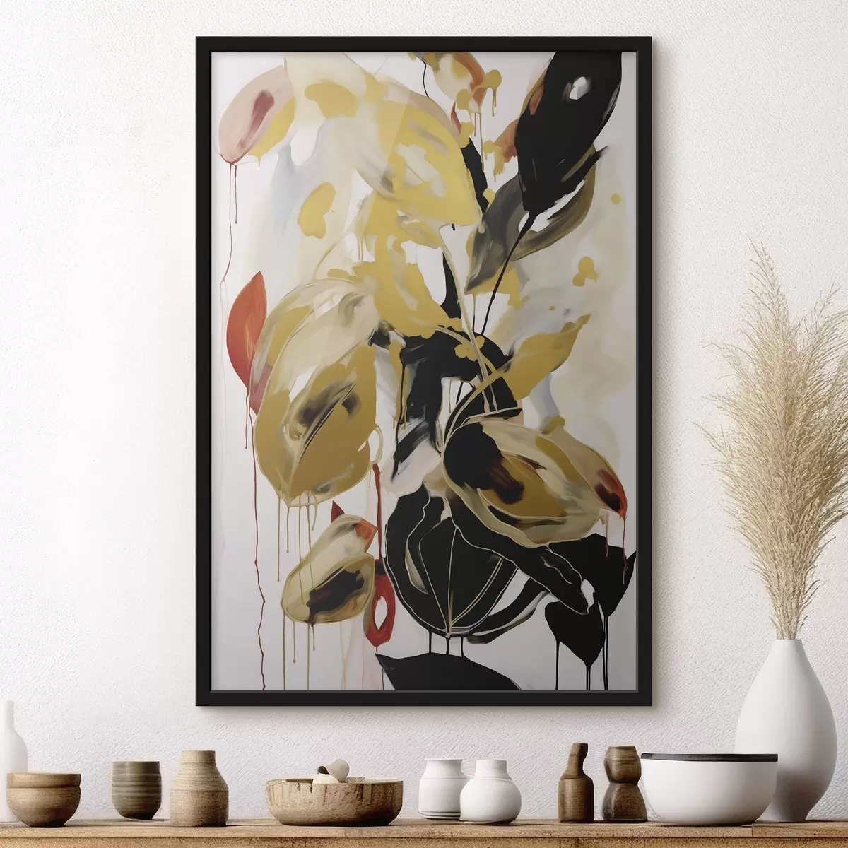 Poster Abstracție haotică, imitație a picturii f50984