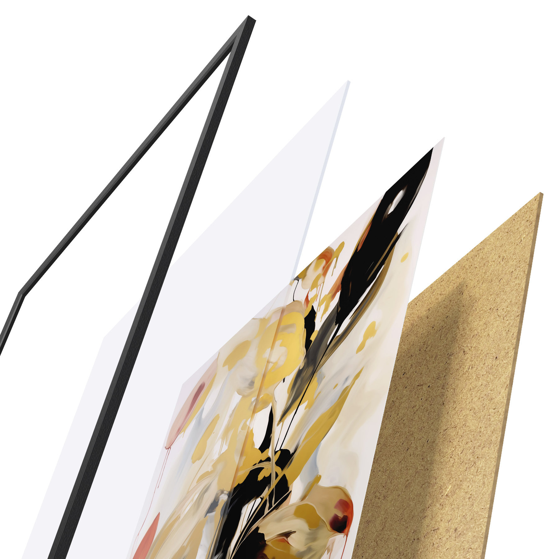 Poster Abstracție haotică, imitație a picturii f50984
