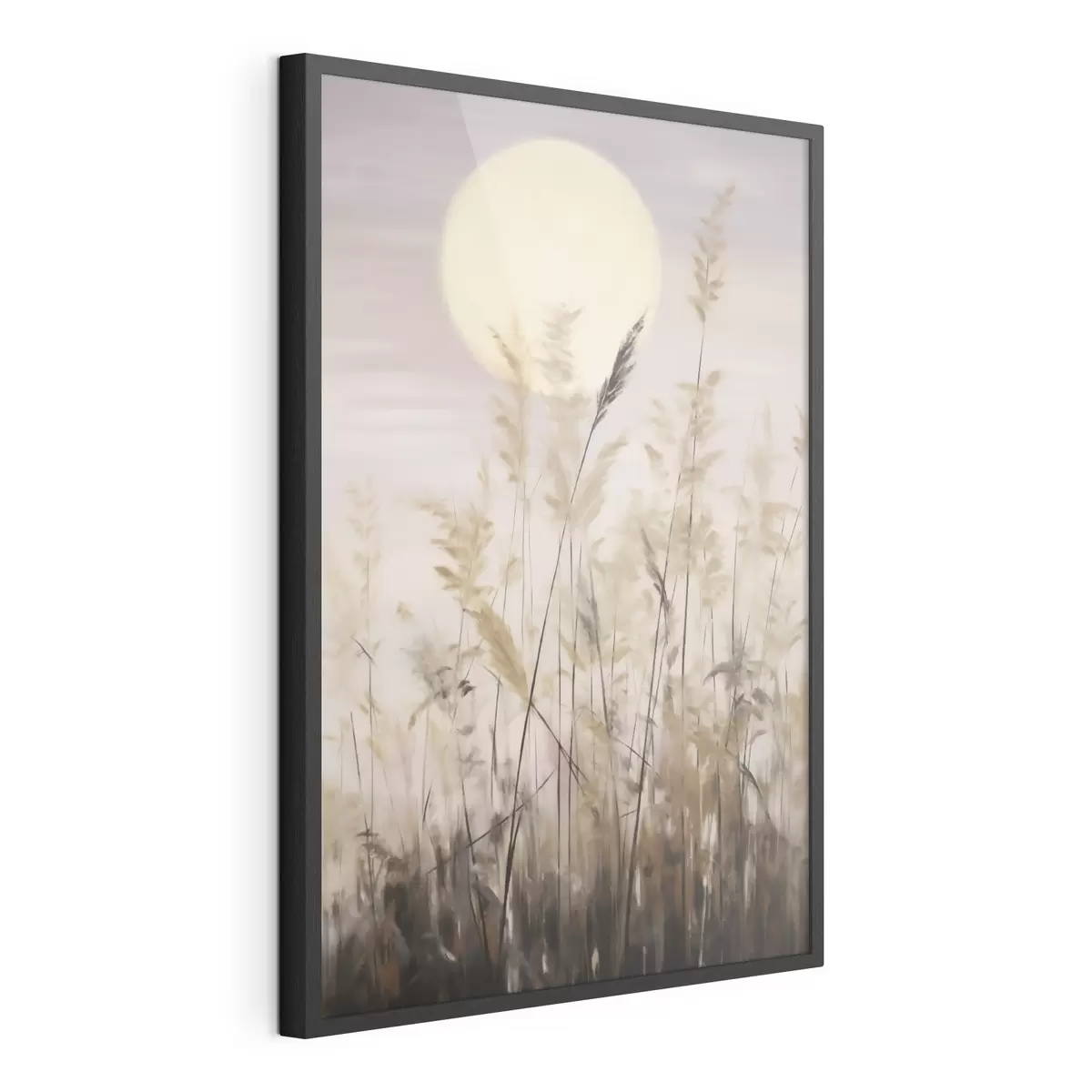 Poster Ierburi abstracte pe fundalul lunii, imitație de tablou f50985