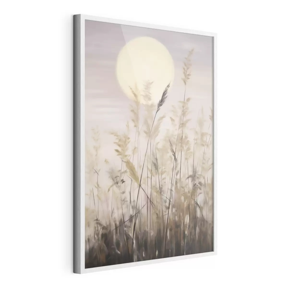 Poster Ierburi abstracte pe fundalul lunii, imitație de tablou f50985