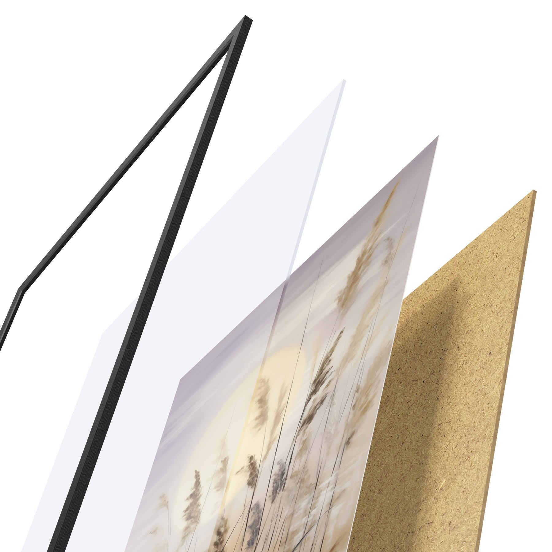 Poster Plante abstracte, pictură în stil imitație f50986