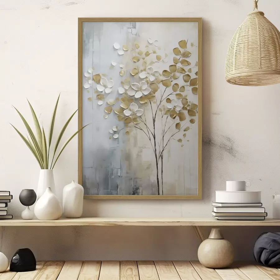 fototapet Arbore abstract, pictură în stil imitație f50991
