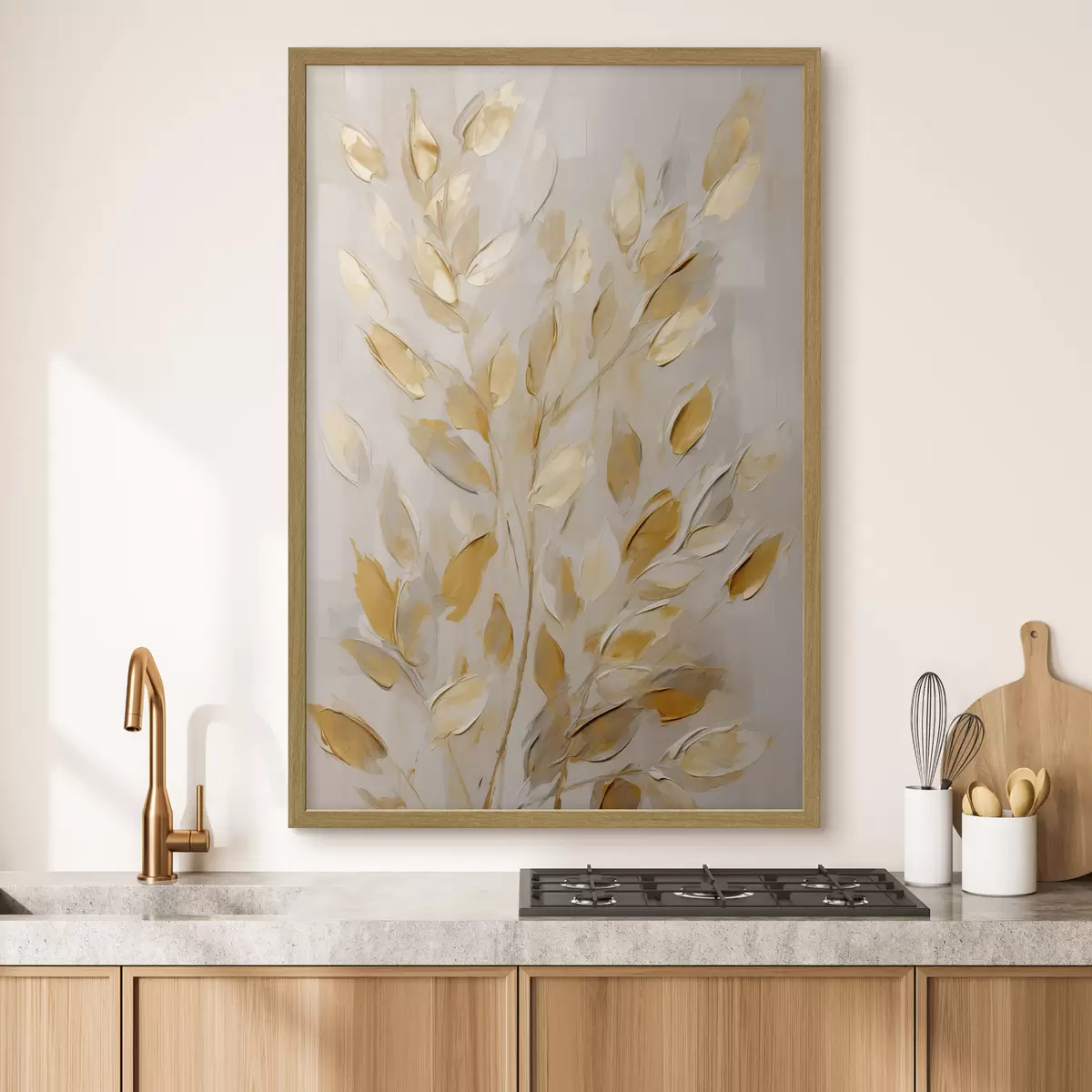 Poster Frunziș abstract, pictură în stil imitație f50994