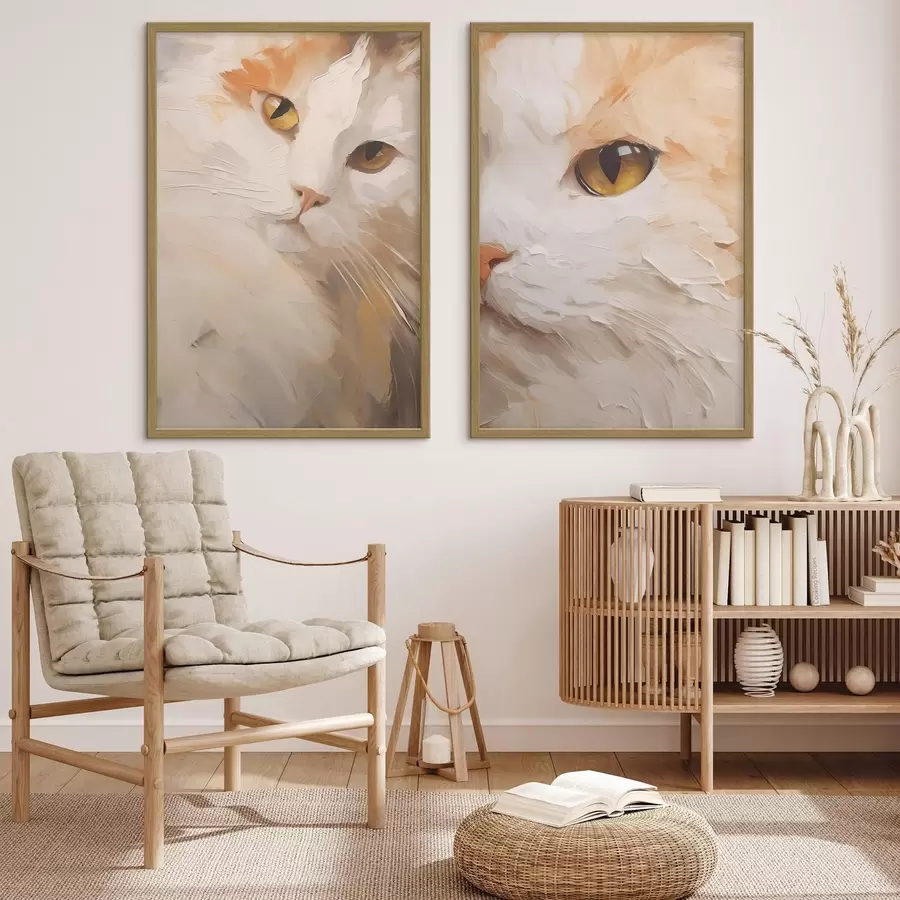 fototapet Pisică, pictură în stil imitație d31063