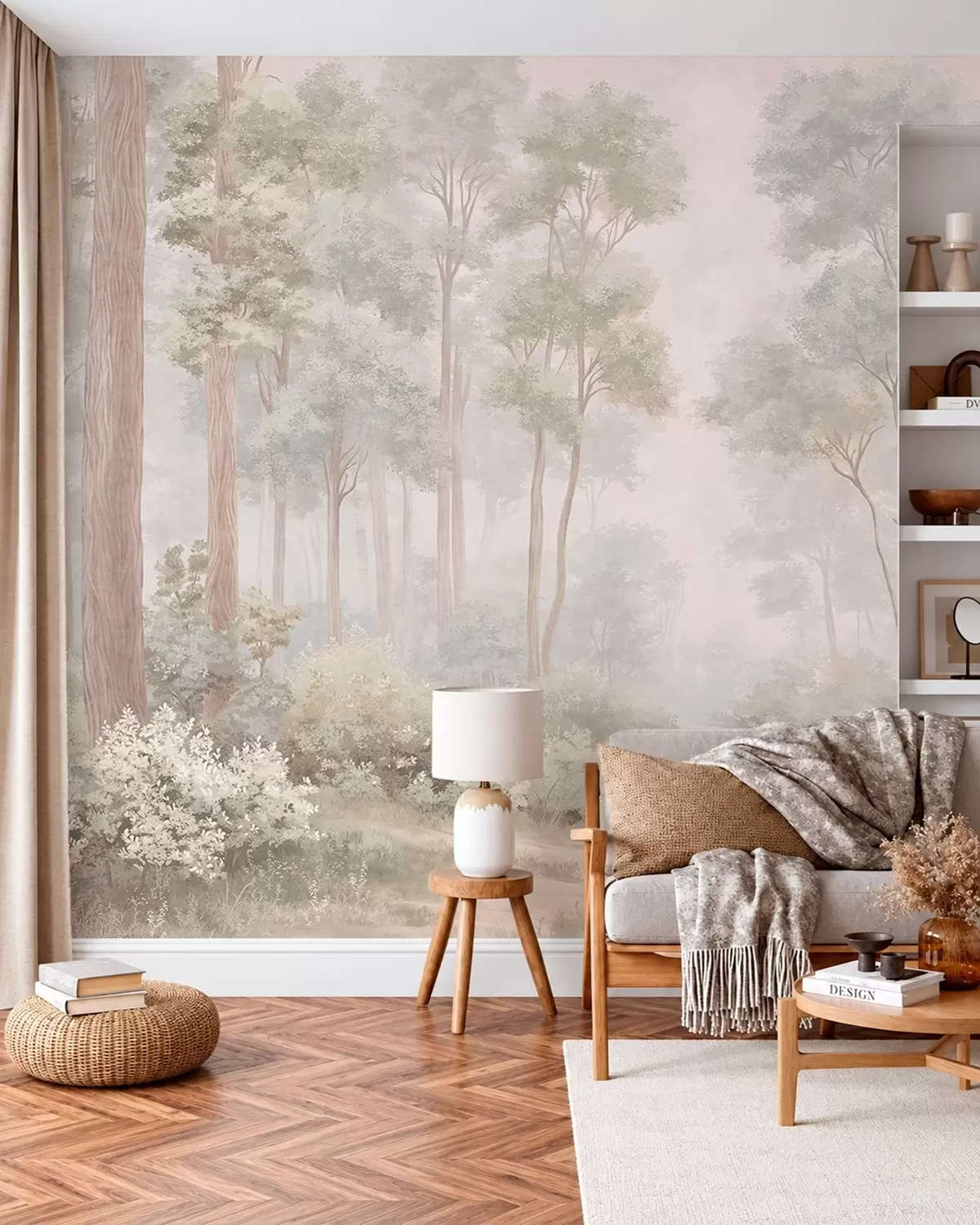 fototapet Potecă prin pădure în pastel w05889