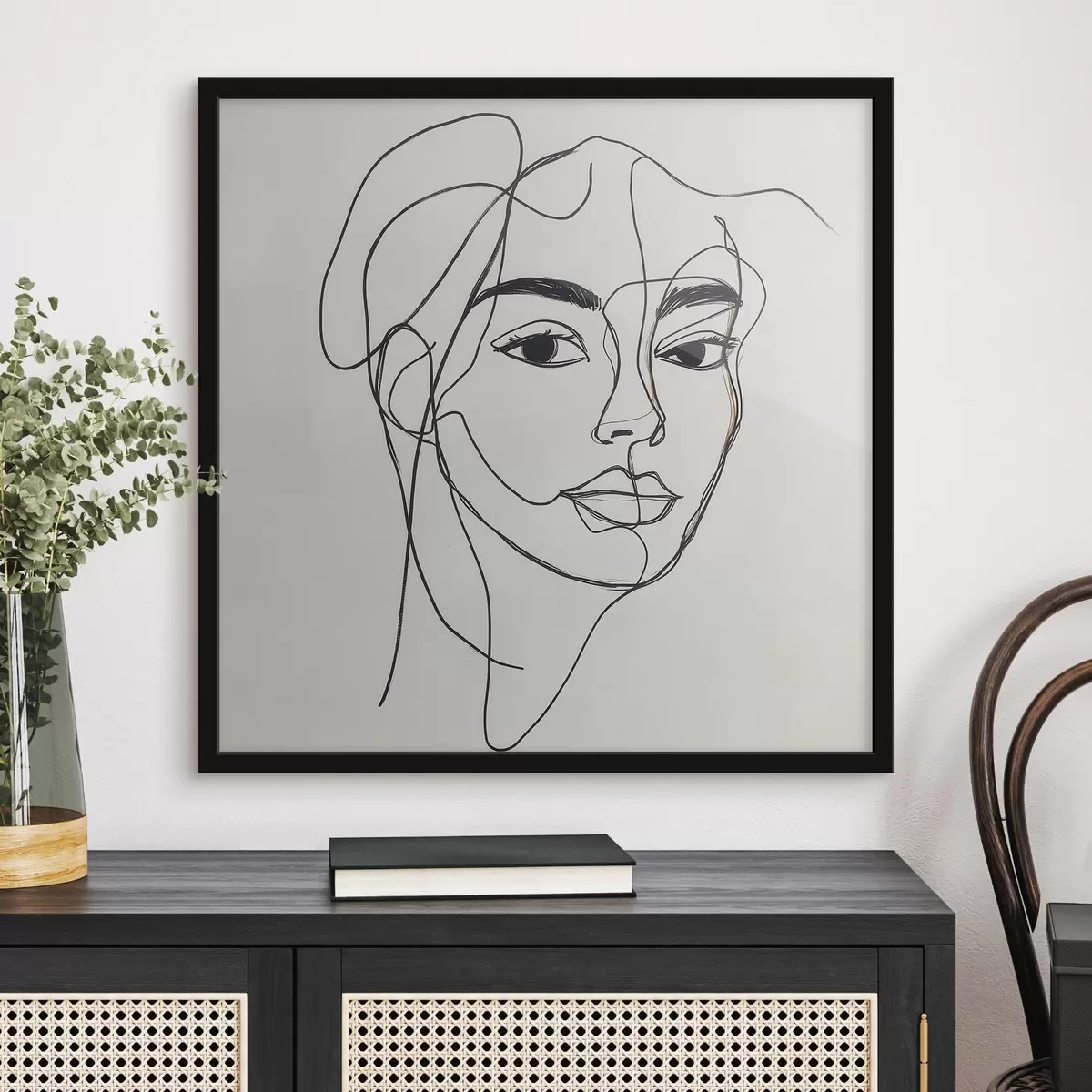 Poster Portret liniar al unui chip f51001