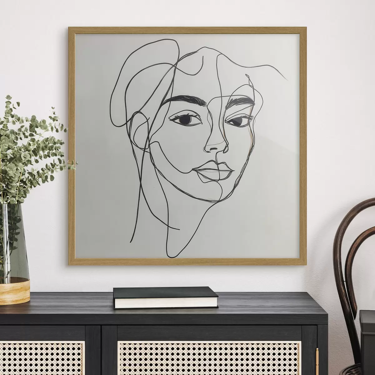 Poster Portret liniar al unui chip f51001