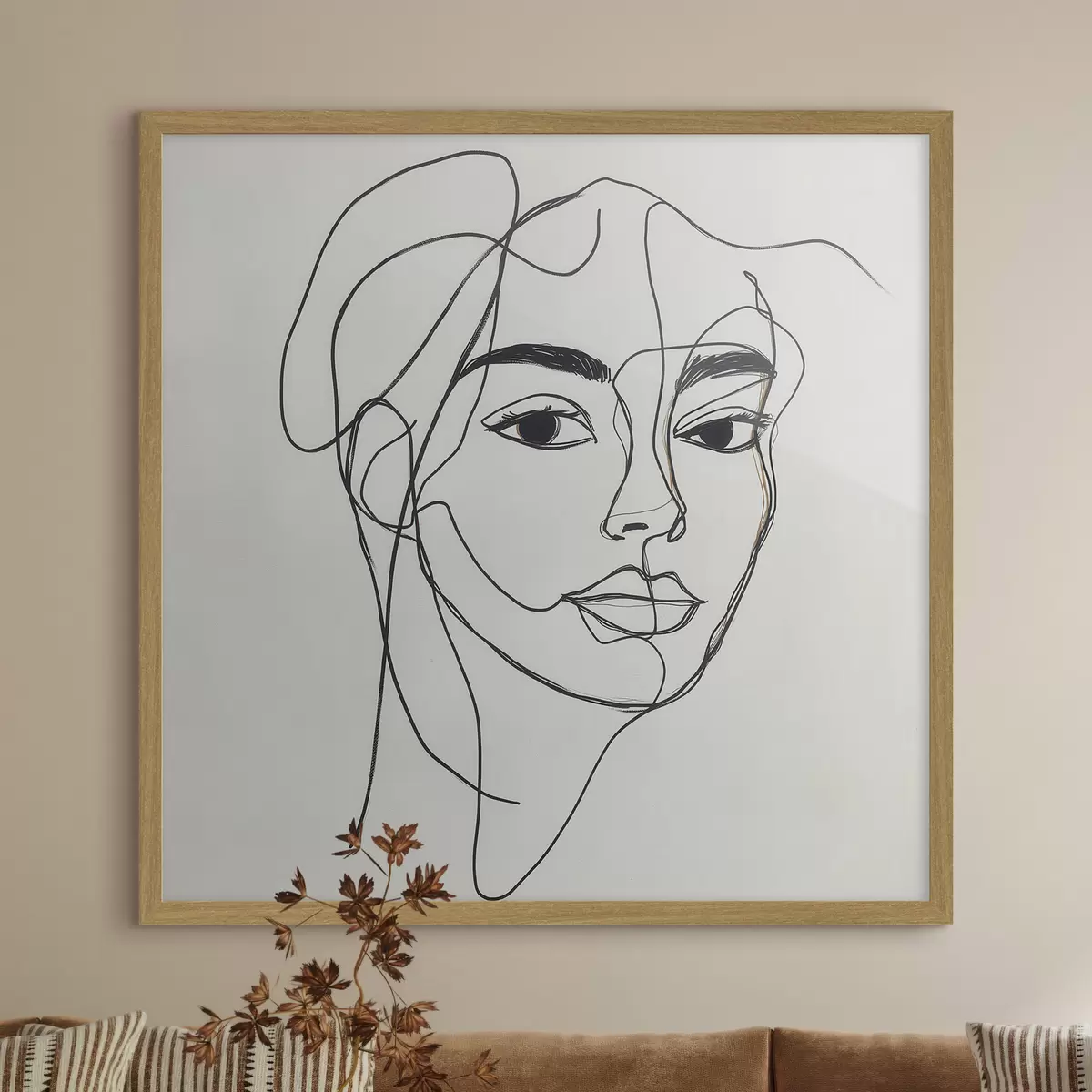 Poster Portret liniar al unui chip f51001
