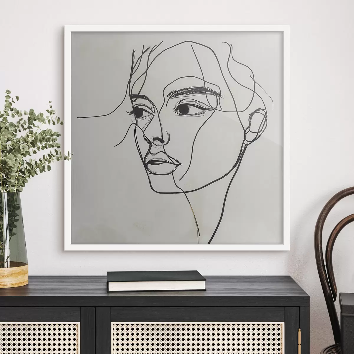 Poster Portret liniar al unui chip f51002