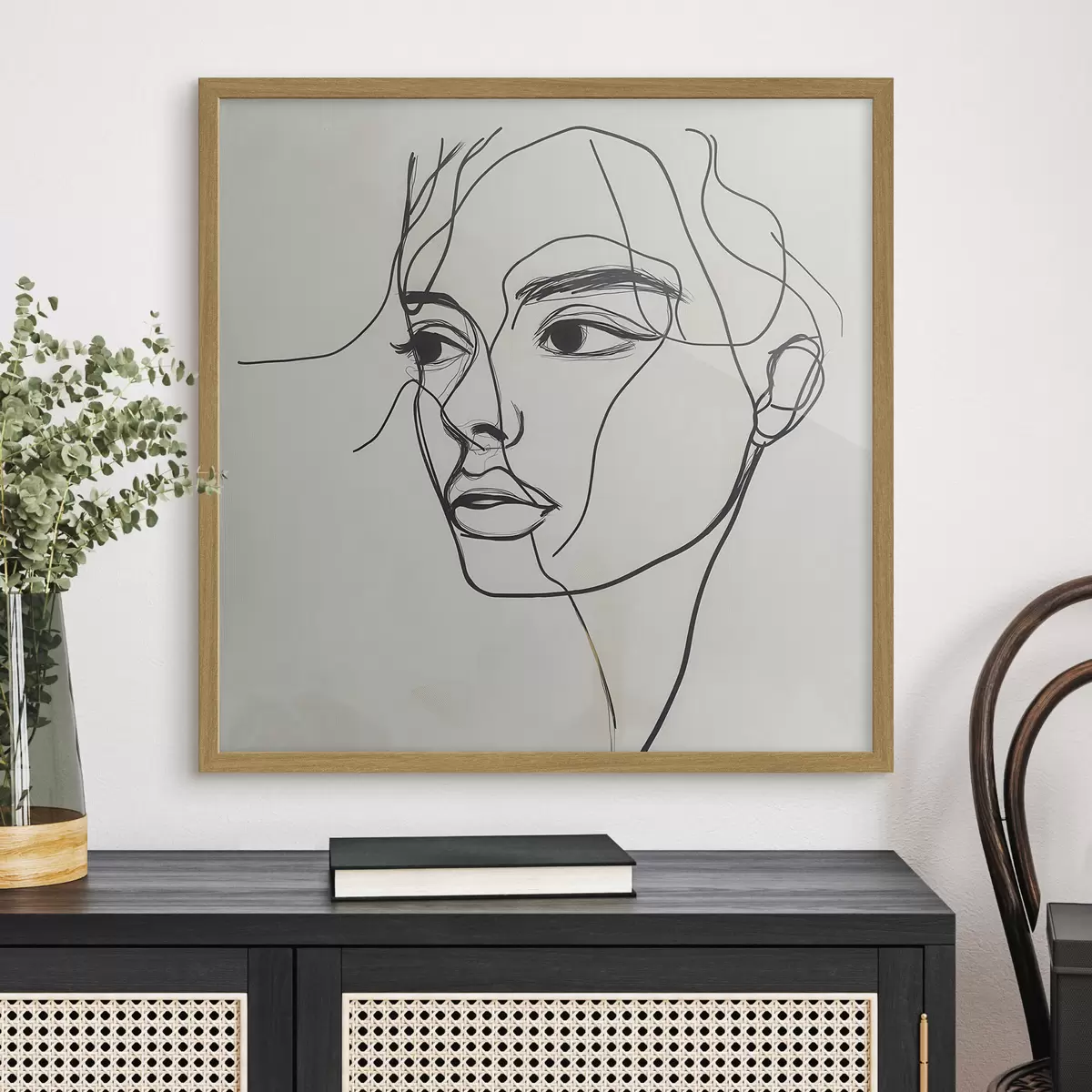 Poster Portret liniar al unui chip f51002