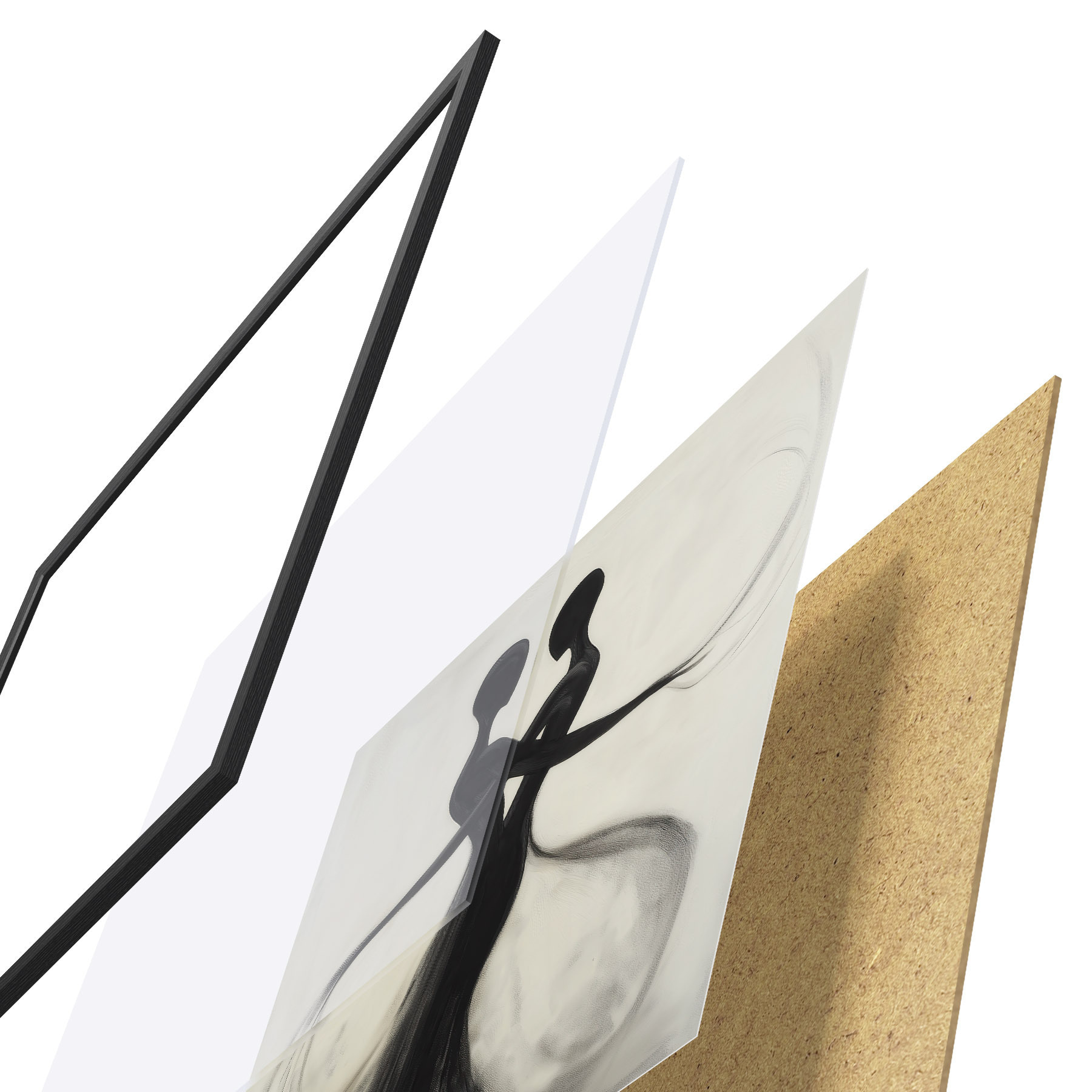 Poster Siluete abstracte întrețesute f51005