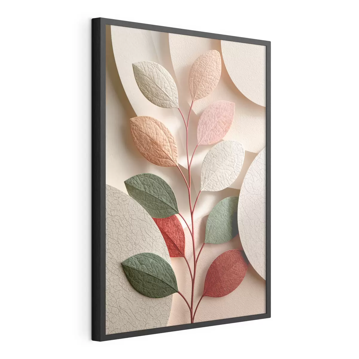 Poster Ramură botanică cu forme geometrice f50863
