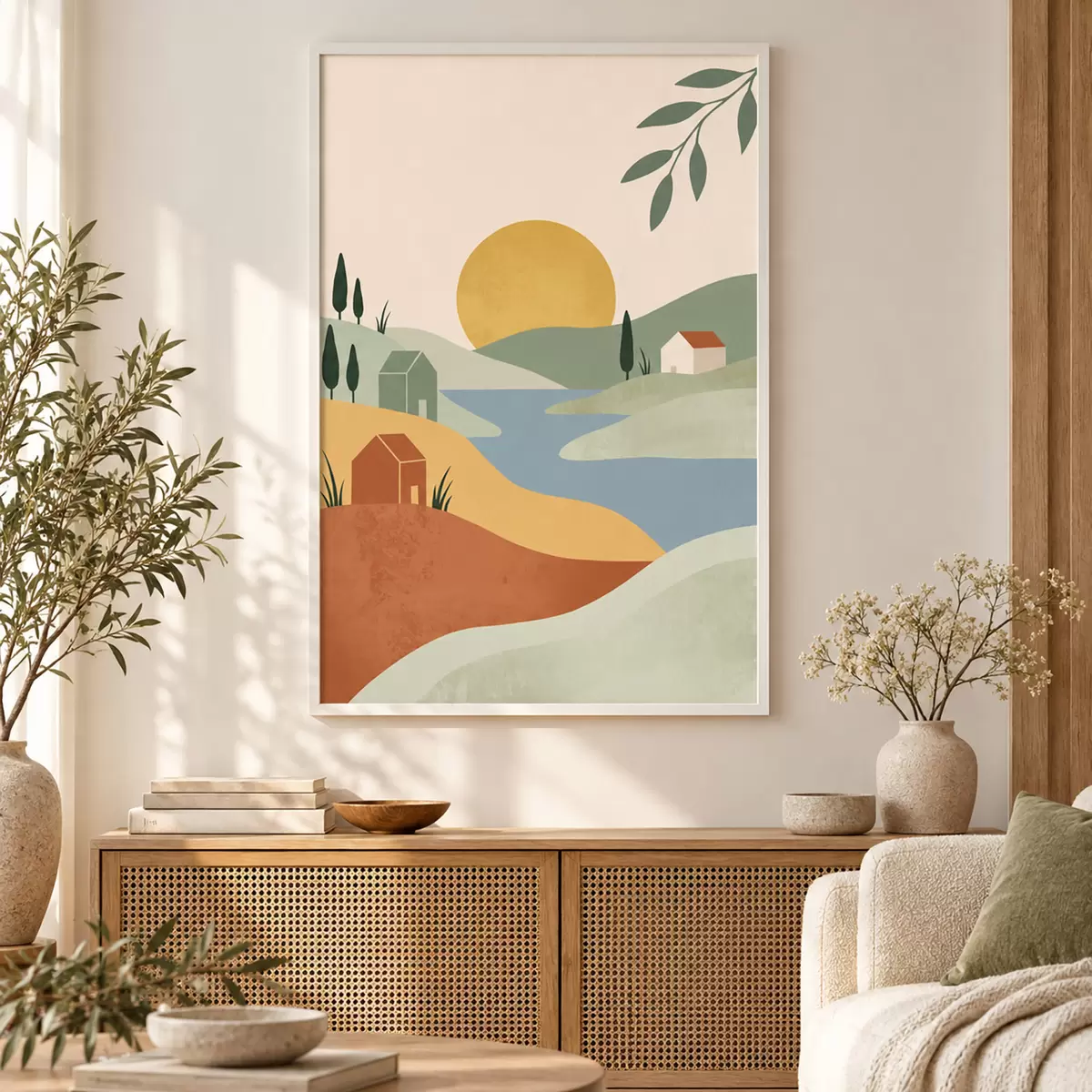 Poster Peisaj liniștit, cu culori delicate f50729