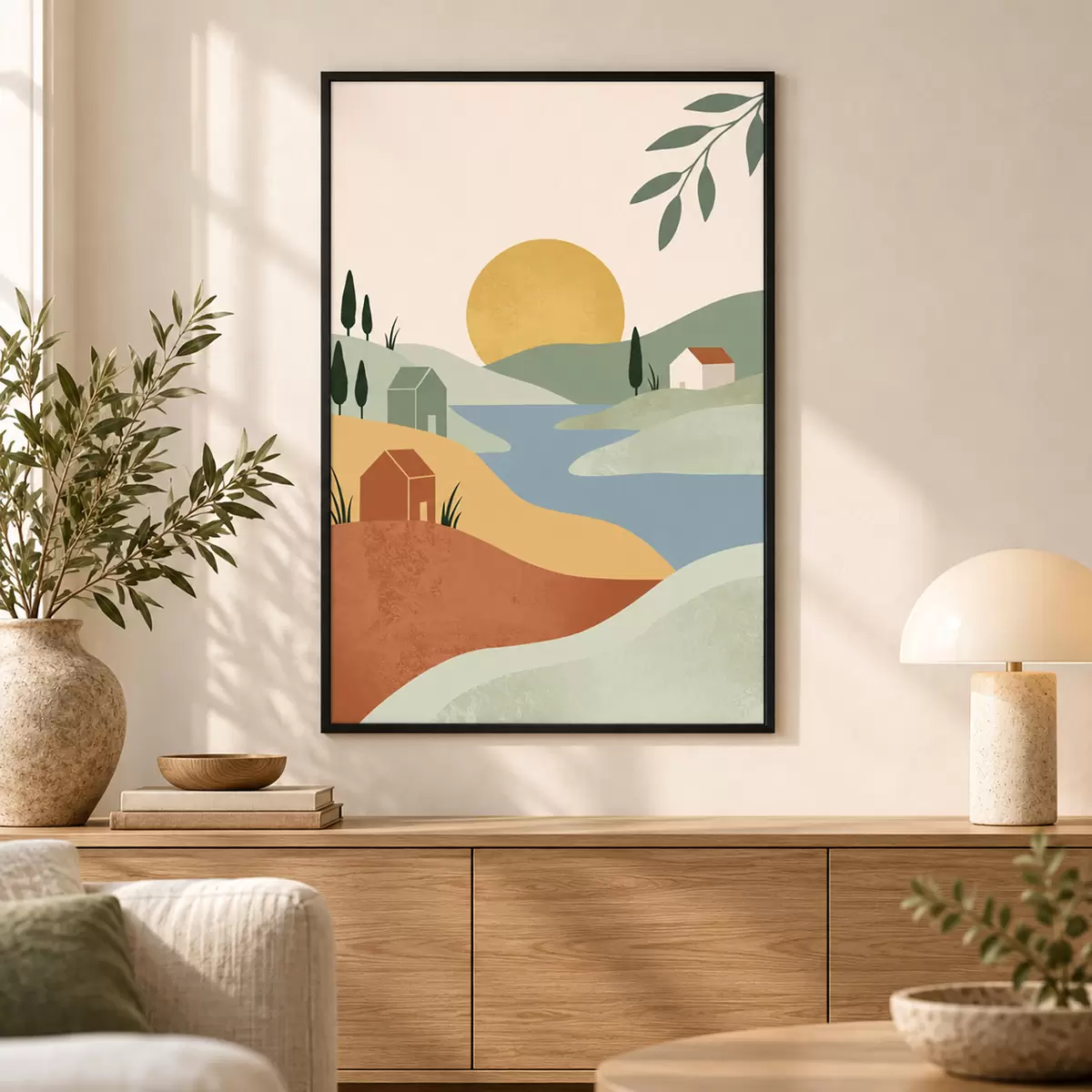 Poster Peisaj liniștit, cu culori delicate f50729