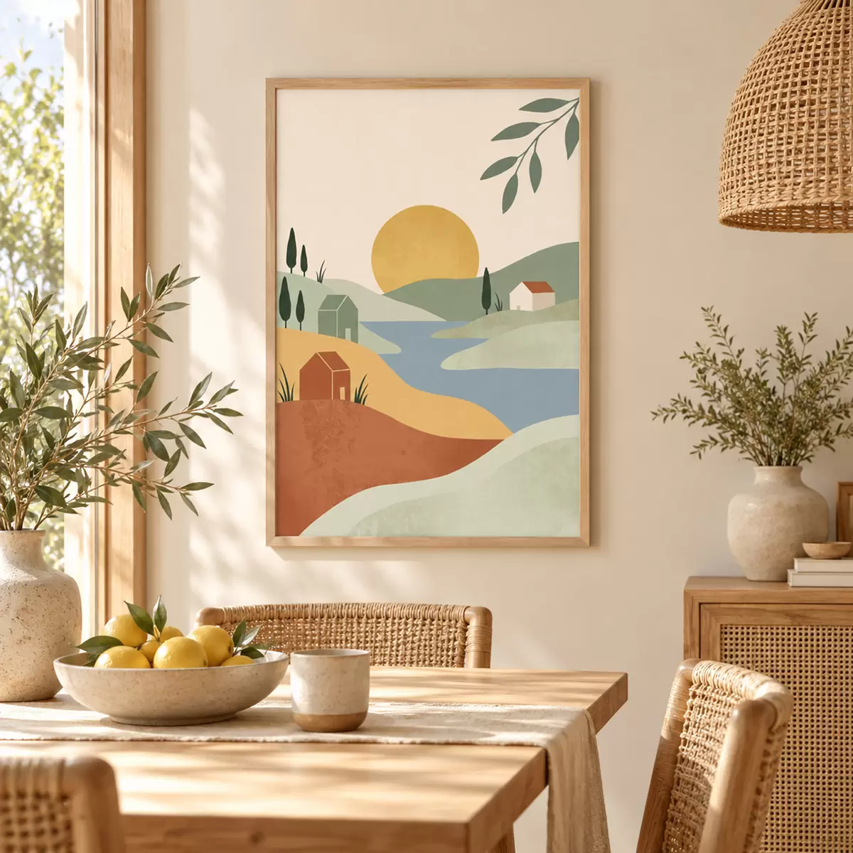 Poster Peisaj liniștit, cu culori delicate f50729