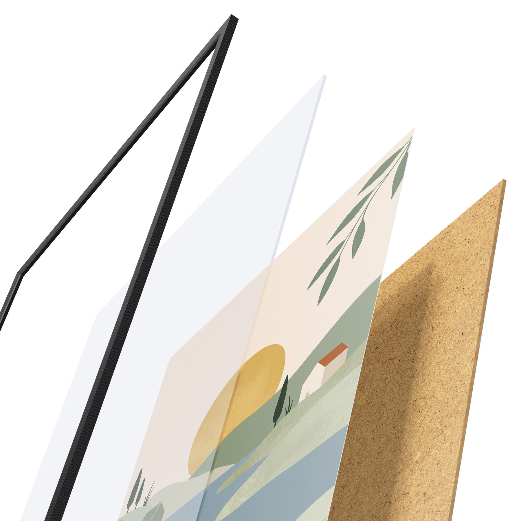 Poster Peisaj liniștit, cu culori delicate f50729